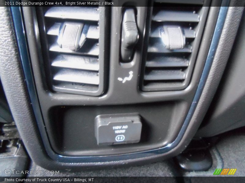 Bright Silver Metallic / Black 2011 Dodge Durango Crew 4x4