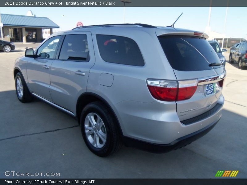 Bright Silver Metallic / Black 2011 Dodge Durango Crew 4x4
