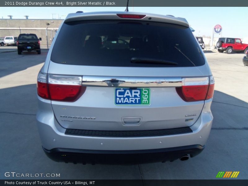 Bright Silver Metallic / Black 2011 Dodge Durango Crew 4x4