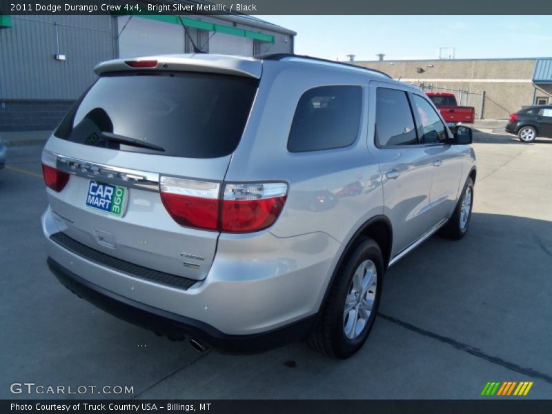 Bright Silver Metallic / Black 2011 Dodge Durango Crew 4x4