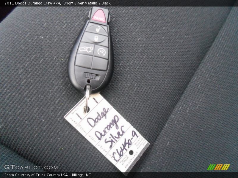 Bright Silver Metallic / Black 2011 Dodge Durango Crew 4x4