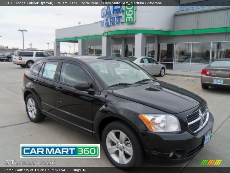 Brilliant Black Crystal Pearl / Dark Slate Gray/Medium Graystone 2010 Dodge Caliber Uptown