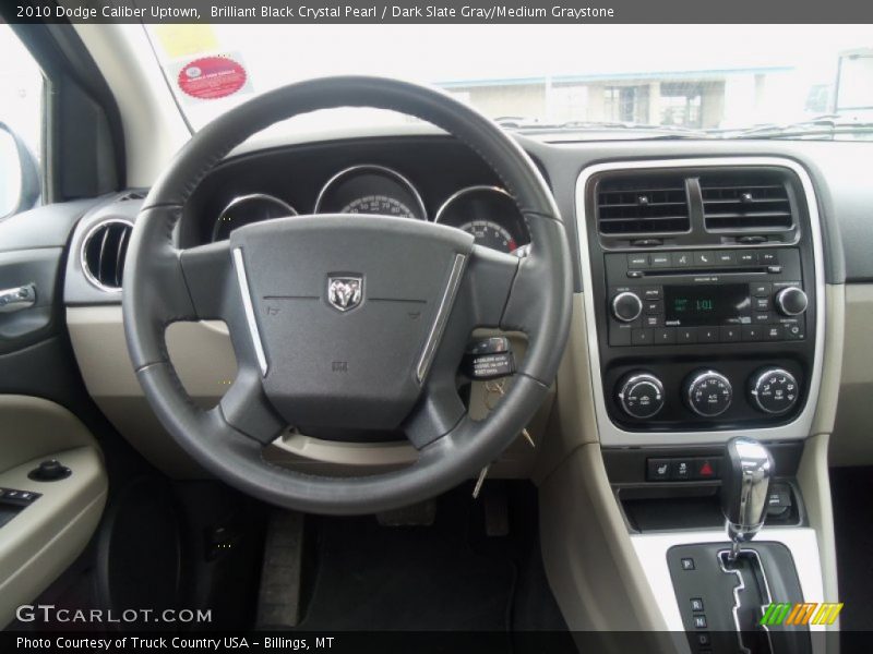 Brilliant Black Crystal Pearl / Dark Slate Gray/Medium Graystone 2010 Dodge Caliber Uptown