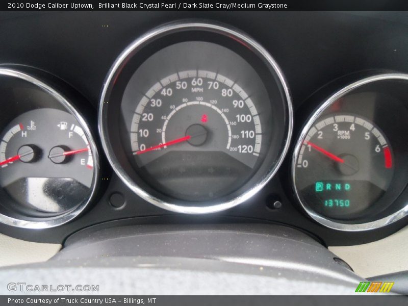 Brilliant Black Crystal Pearl / Dark Slate Gray/Medium Graystone 2010 Dodge Caliber Uptown