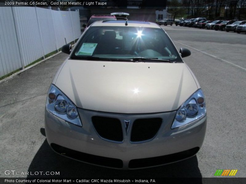 Gold Mist Metallic / Light Taupe 2009 Pontiac G6 Sedan