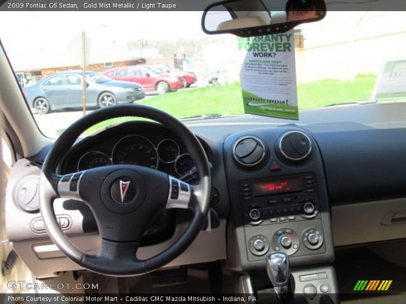Gold Mist Metallic / Light Taupe 2009 Pontiac G6 Sedan