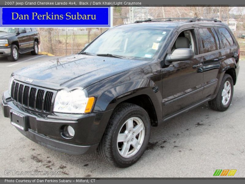 Black / Dark Khaki/Light Graystone 2007 Jeep Grand Cherokee Laredo 4x4