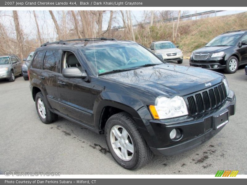 Black / Dark Khaki/Light Graystone 2007 Jeep Grand Cherokee Laredo 4x4