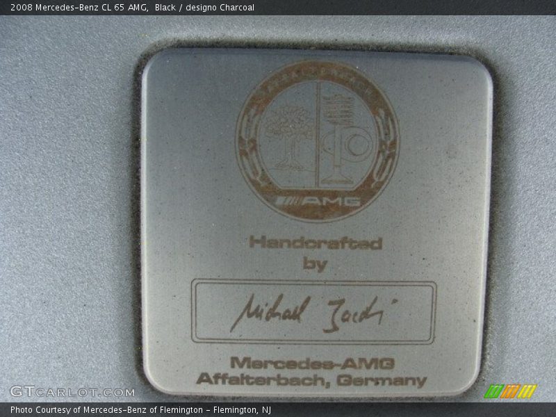Info Tag of 2008 CL 65 AMG