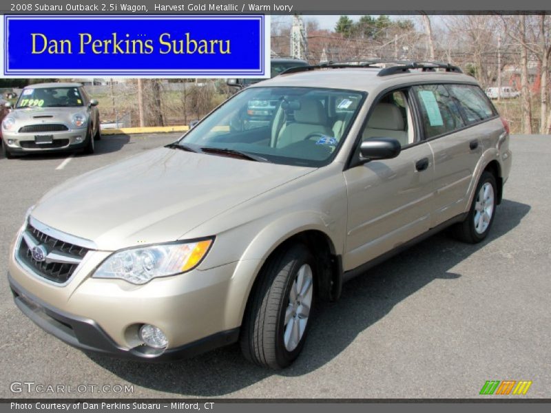 Harvest Gold Metallic / Warm Ivory 2008 Subaru Outback 2.5i Wagon