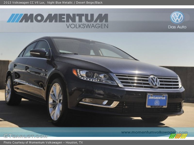 Night Blue Metallic / Desert Beige/Black 2013 Volkswagen CC V6 Lux