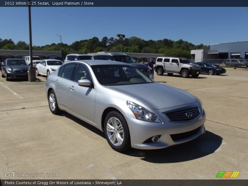 Liquid Platinum / Stone 2012 Infiniti G 25 Sedan