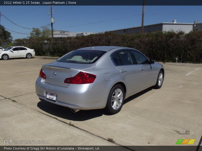 Liquid Platinum / Stone 2012 Infiniti G 25 Sedan