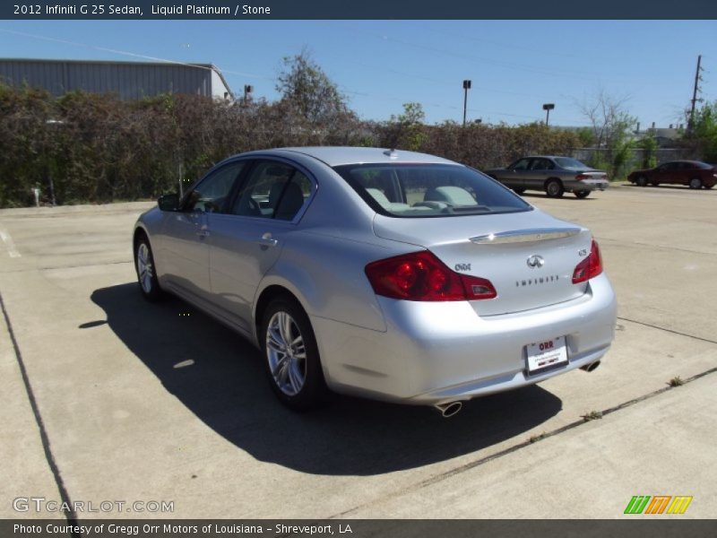 Liquid Platinum / Stone 2012 Infiniti G 25 Sedan
