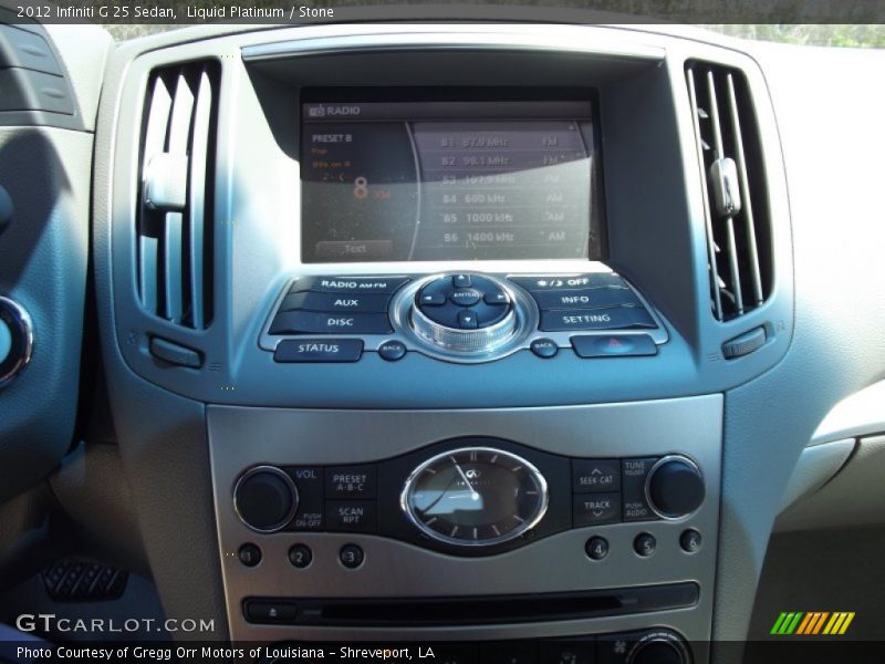 Liquid Platinum / Stone 2012 Infiniti G 25 Sedan