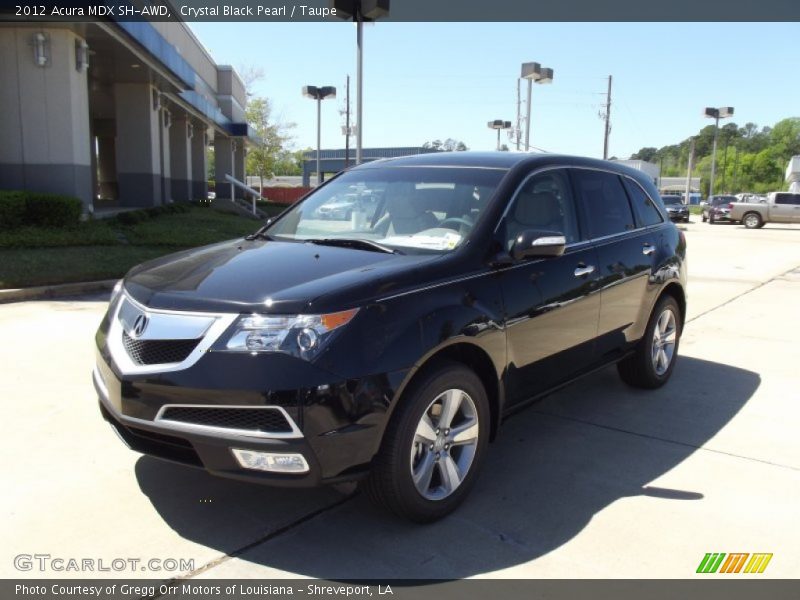 Crystal Black Pearl / Taupe 2012 Acura MDX SH-AWD