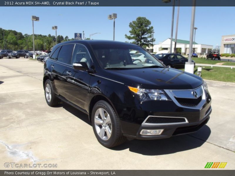 Crystal Black Pearl / Taupe 2012 Acura MDX SH-AWD