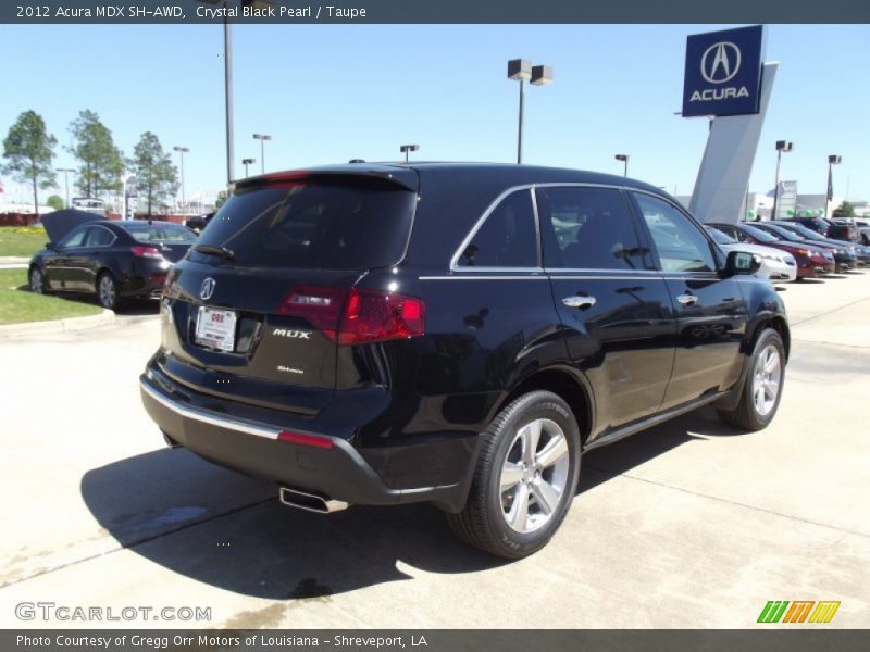 Crystal Black Pearl / Taupe 2012 Acura MDX SH-AWD