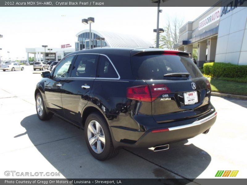 Crystal Black Pearl / Taupe 2012 Acura MDX SH-AWD