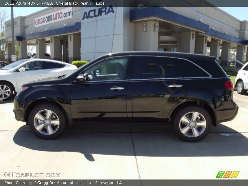Crystal Black Pearl / Taupe 2012 Acura MDX SH-AWD