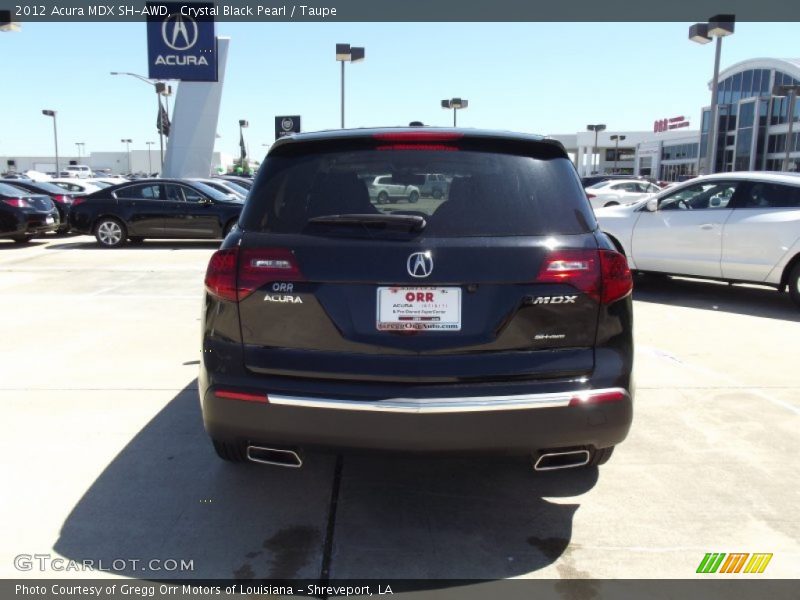 Crystal Black Pearl / Taupe 2012 Acura MDX SH-AWD
