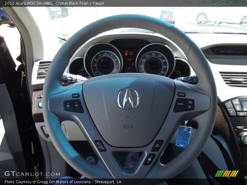 Crystal Black Pearl / Taupe 2012 Acura MDX SH-AWD