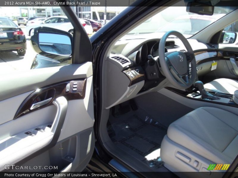 Crystal Black Pearl / Taupe 2012 Acura MDX SH-AWD