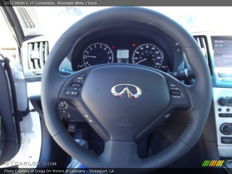 Moonlight White / Stone 2012 Infiniti G 37 Convertible