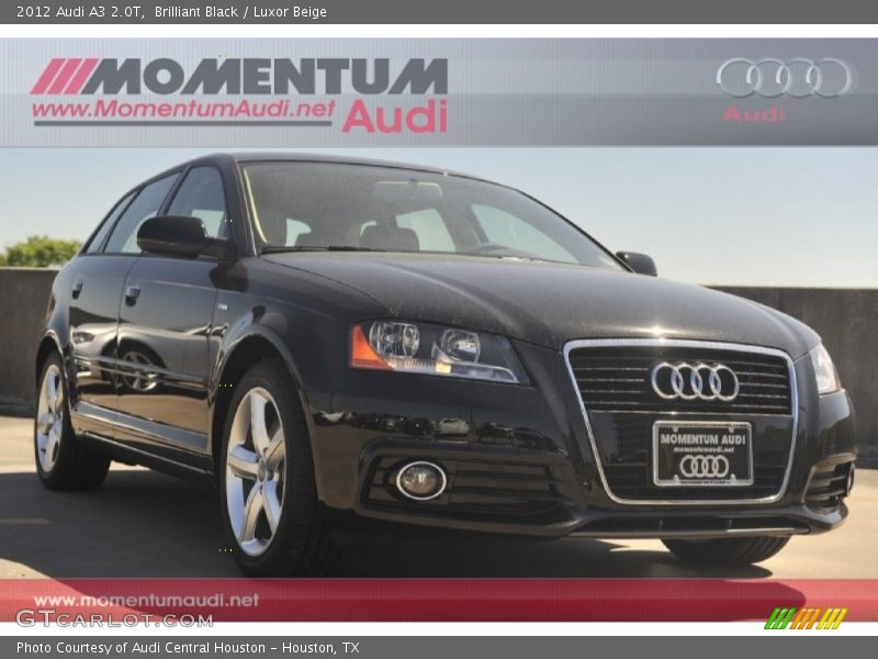 Brilliant Black / Luxor Beige 2012 Audi A3 2.0T