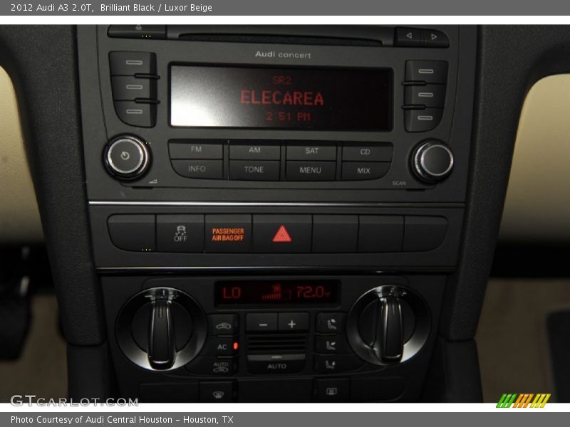 Brilliant Black / Luxor Beige 2012 Audi A3 2.0T
