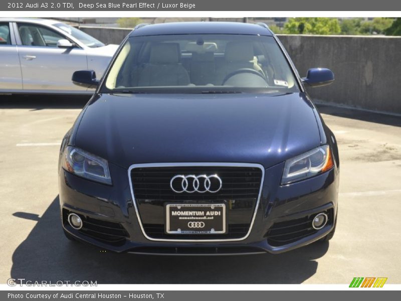 Deep Sea Blue Pearl Effect / Luxor Beige 2012 Audi A3 2.0 TDI