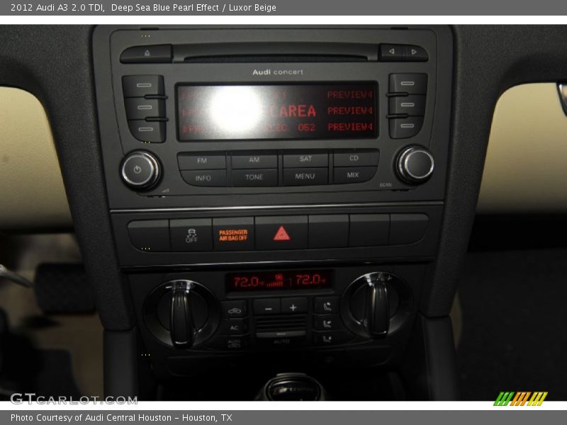 Deep Sea Blue Pearl Effect / Luxor Beige 2012 Audi A3 2.0 TDI