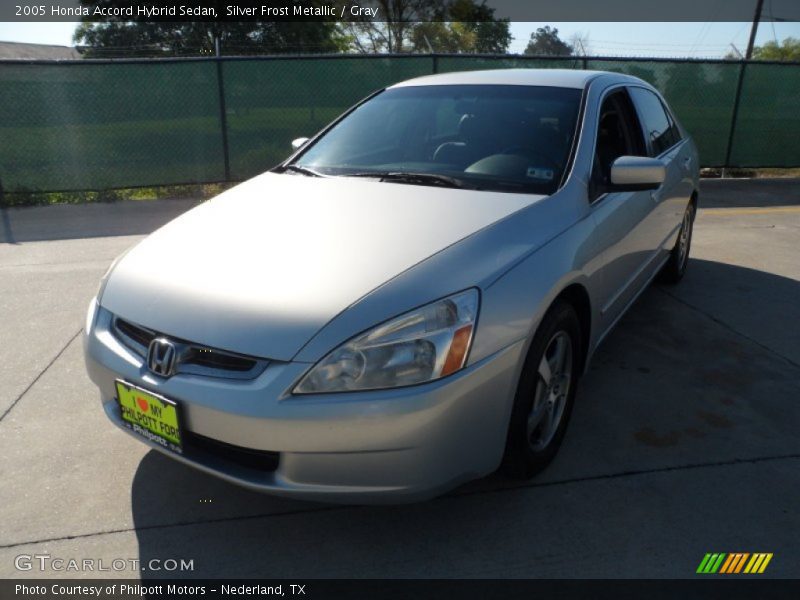 Silver Frost Metallic / Gray 2005 Honda Accord Hybrid Sedan