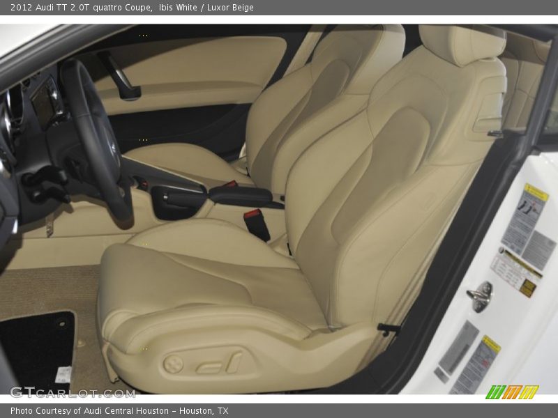 Front Seat of 2012 TT 2.0T quattro Coupe