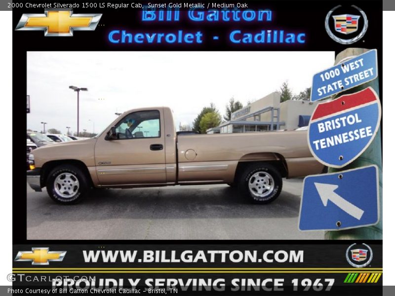 Sunset Gold Metallic / Medium Oak 2000 Chevrolet Silverado 1500 LS Regular Cab