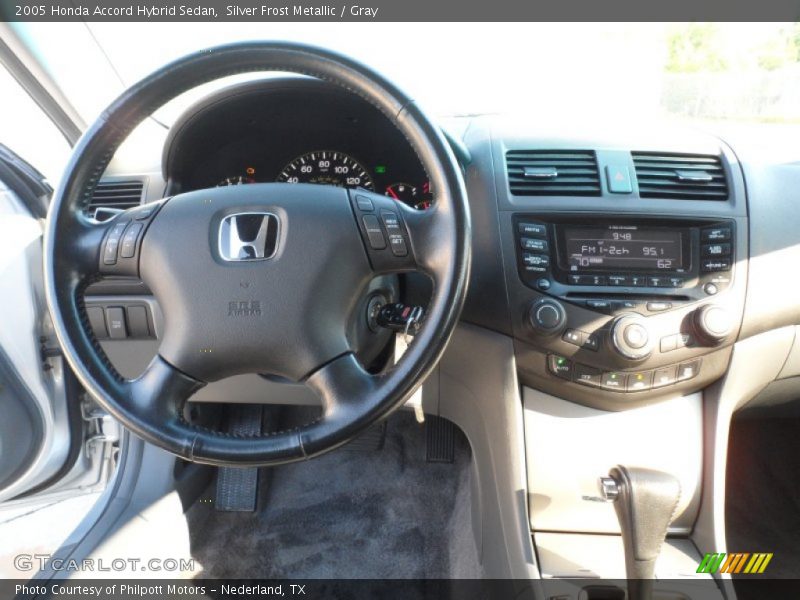 Silver Frost Metallic / Gray 2005 Honda Accord Hybrid Sedan