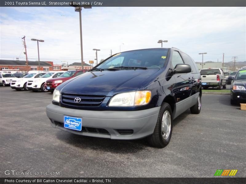 Stratosphere Blue Mica / Gray 2001 Toyota Sienna LE