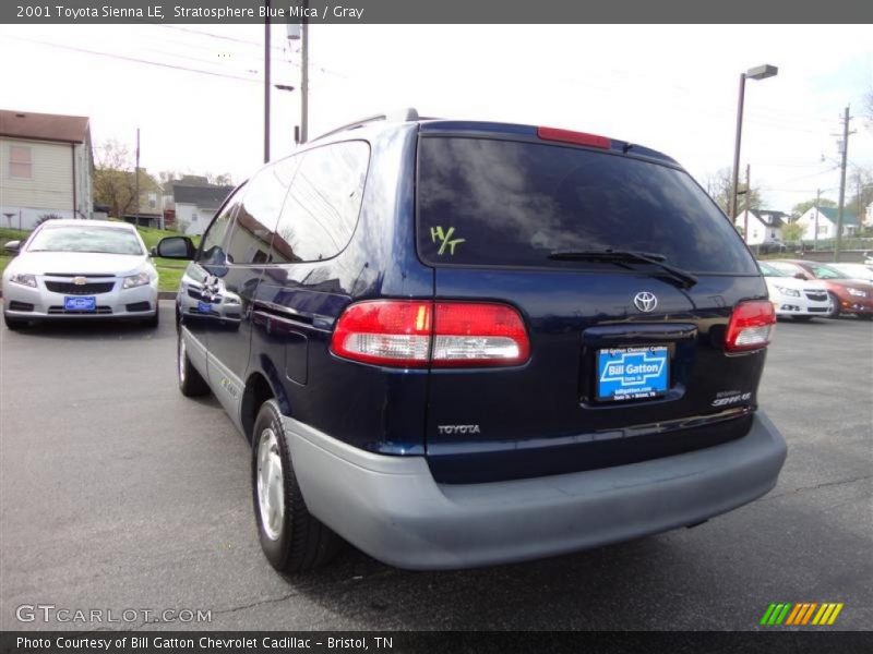 Stratosphere Blue Mica / Gray 2001 Toyota Sienna LE