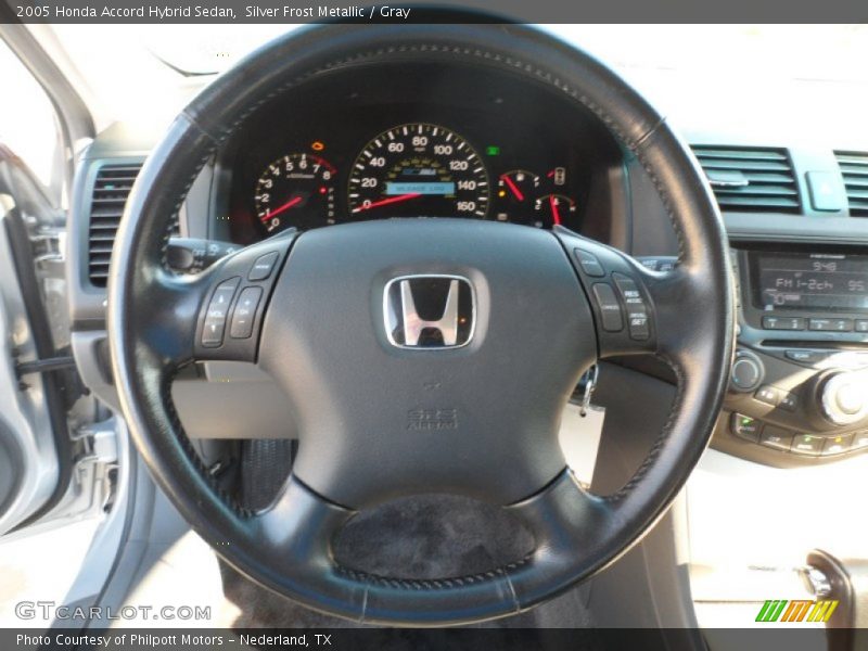 Silver Frost Metallic / Gray 2005 Honda Accord Hybrid Sedan