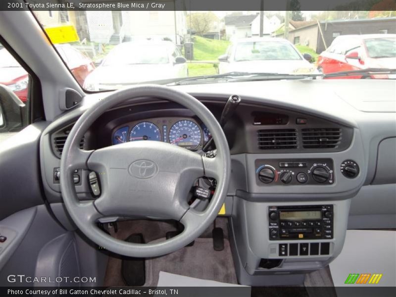 Stratosphere Blue Mica / Gray 2001 Toyota Sienna LE