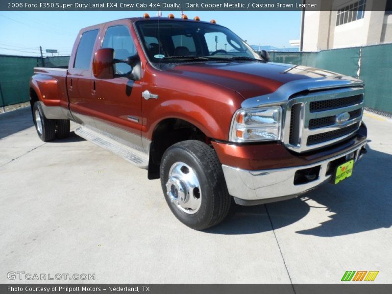 Dark Copper Metallic / Castano Brown Leather 2006 Ford F350 Super Duty Lariat FX4 Crew Cab 4x4 Dually