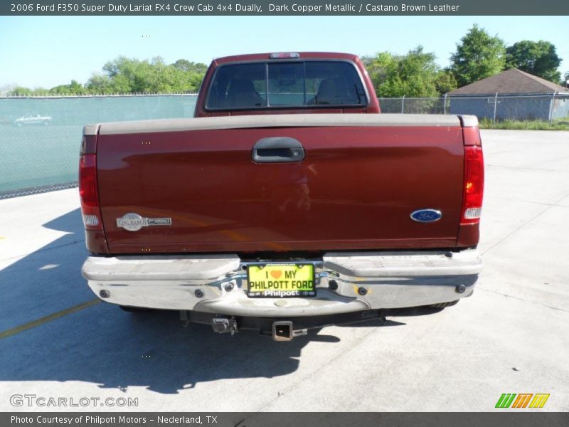 Dark Copper Metallic / Castano Brown Leather 2006 Ford F350 Super Duty Lariat FX4 Crew Cab 4x4 Dually