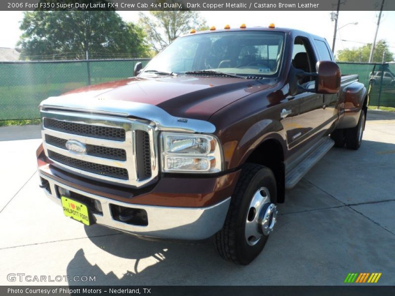 Dark Copper Metallic / Castano Brown Leather 2006 Ford F350 Super Duty Lariat FX4 Crew Cab 4x4 Dually