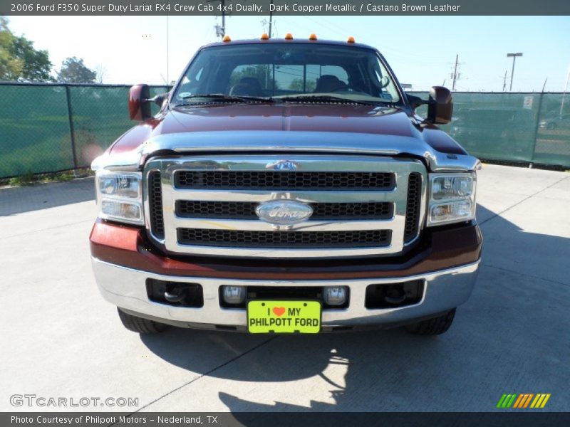 Dark Copper Metallic / Castano Brown Leather 2006 Ford F350 Super Duty Lariat FX4 Crew Cab 4x4 Dually