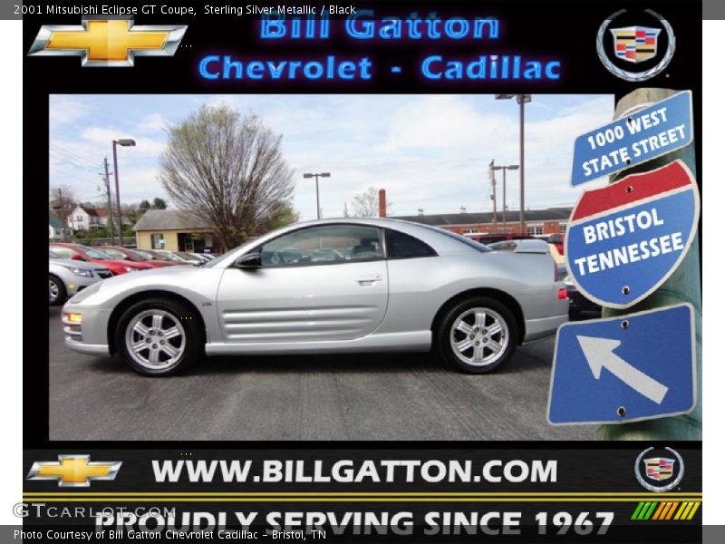 Sterling Silver Metallic / Black 2001 Mitsubishi Eclipse GT Coupe