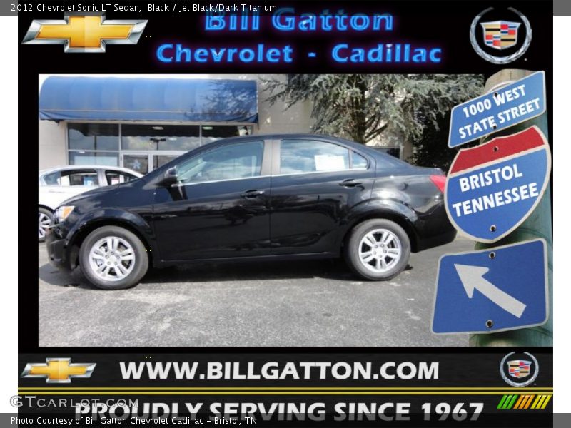 Black / Jet Black/Dark Titanium 2012 Chevrolet Sonic LT Sedan