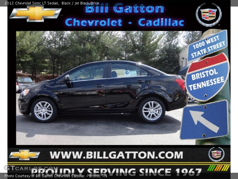 Black / Jet Black/Brick 2012 Chevrolet Sonic LT Sedan