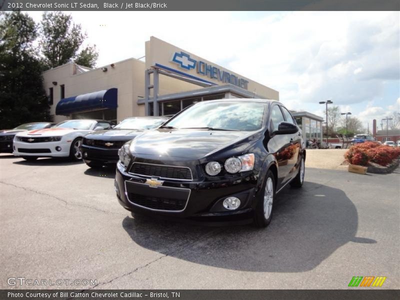 Black / Jet Black/Brick 2012 Chevrolet Sonic LT Sedan