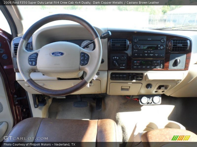 Dark Copper Metallic / Castano Brown Leather 2006 Ford F350 Super Duty Lariat FX4 Crew Cab 4x4 Dually