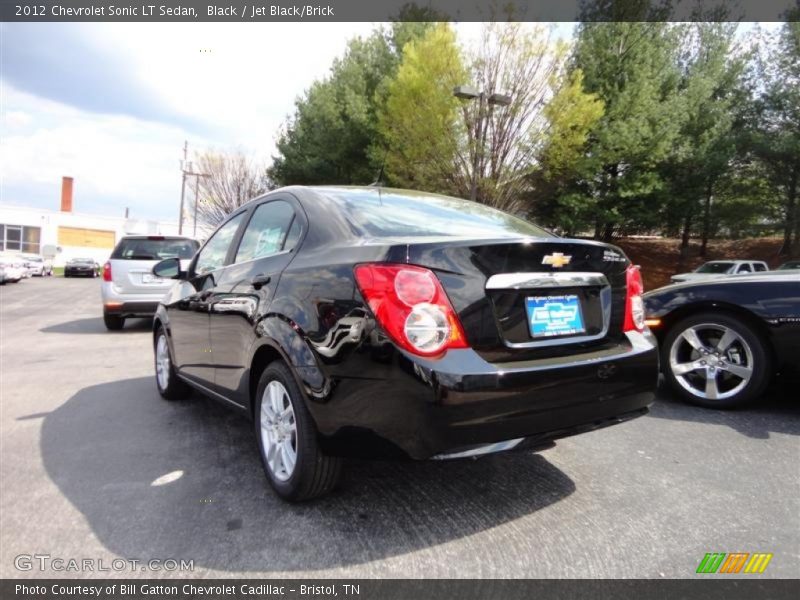 Black / Jet Black/Brick 2012 Chevrolet Sonic LT Sedan